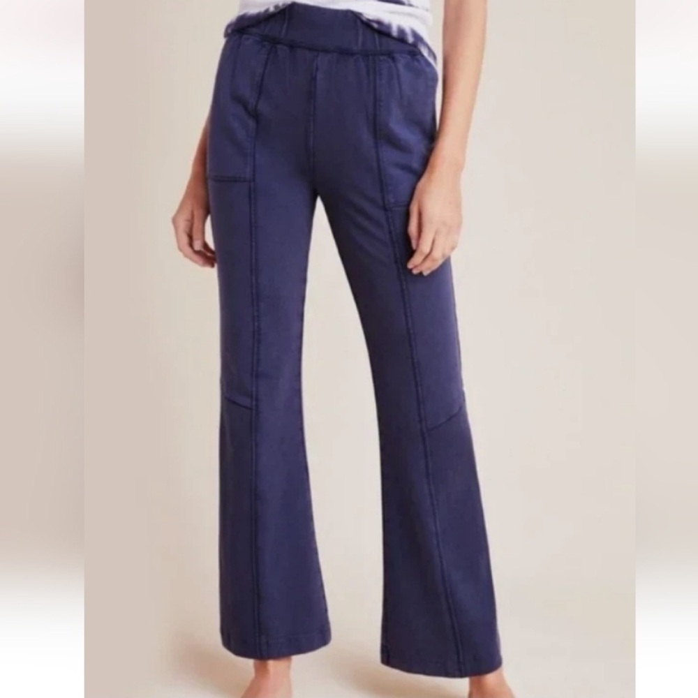 Anthropologie Dark Blue Flared Sweatpants
